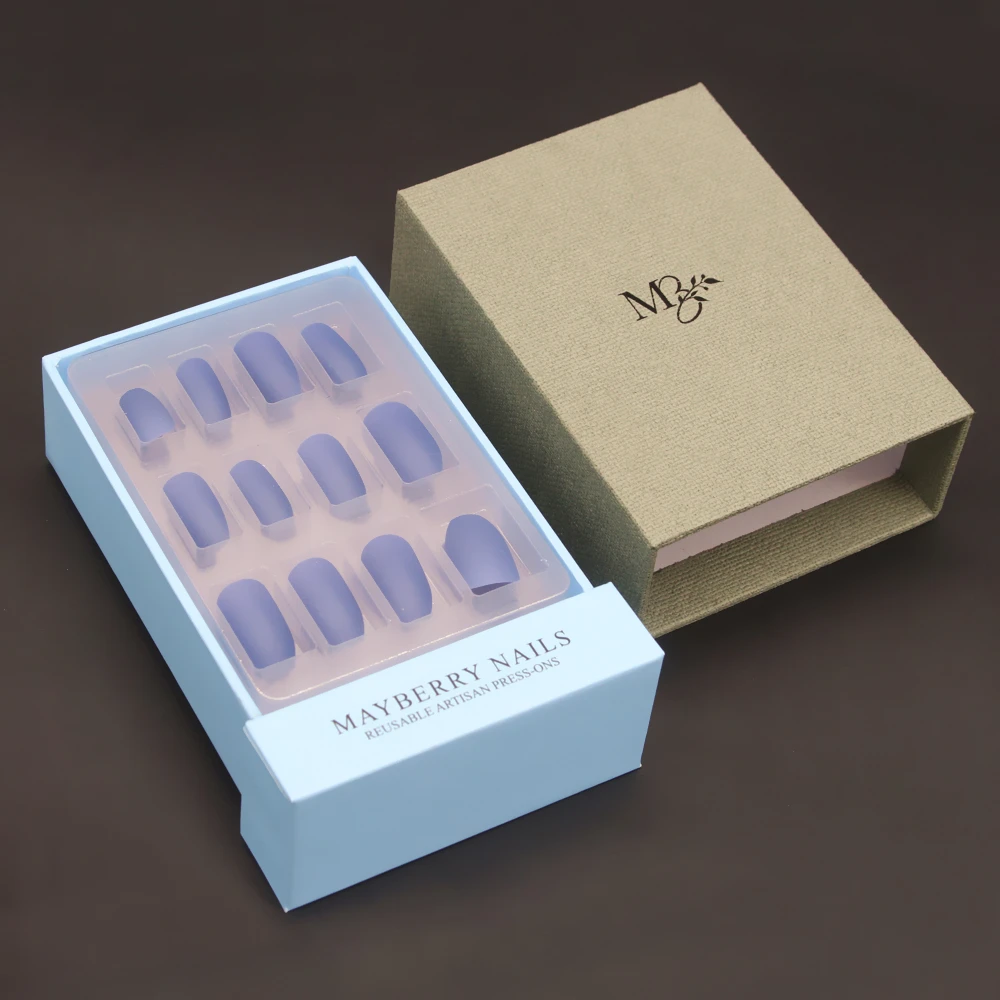 Custom Empty Nail Tip Box Press On False Nails Packaging Boxes Nail Box