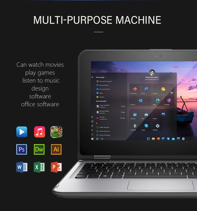 High Level New Design Low Power Consumption 128 Gb 11.6 Inch Laptop