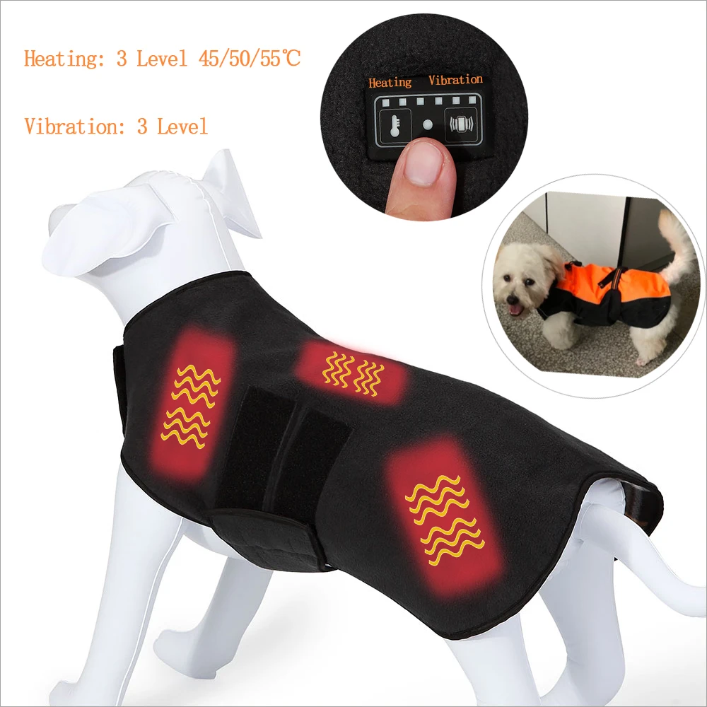 7.4v 5v Electric Winter Warm Fleece Battery Powered Heated Dog Jacket