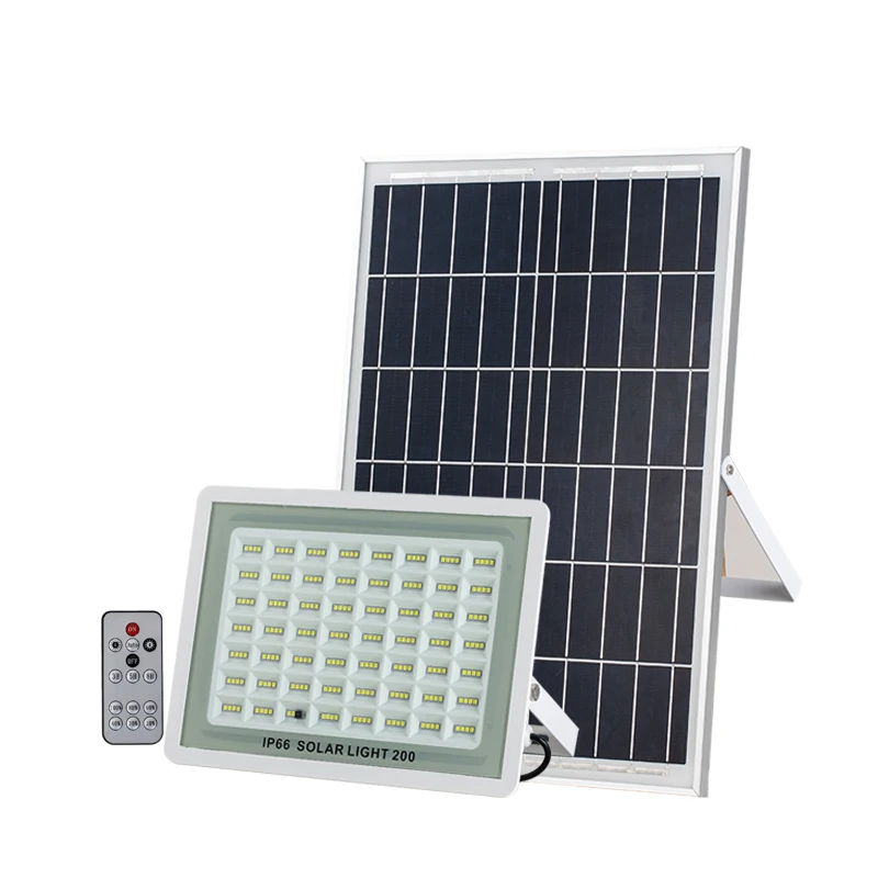 Outdoor Waterproof IP65 Projector Led Solar Flood Light 200 Watt High Brightness 1100 Lumen Lighting and Circuitry Design 10000