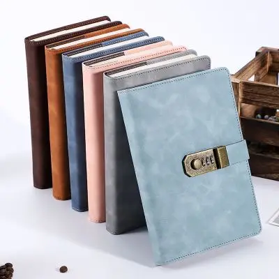 
A6 diary planner Soft Skin Promotion Planner ltationery journal Password-locked laptop 