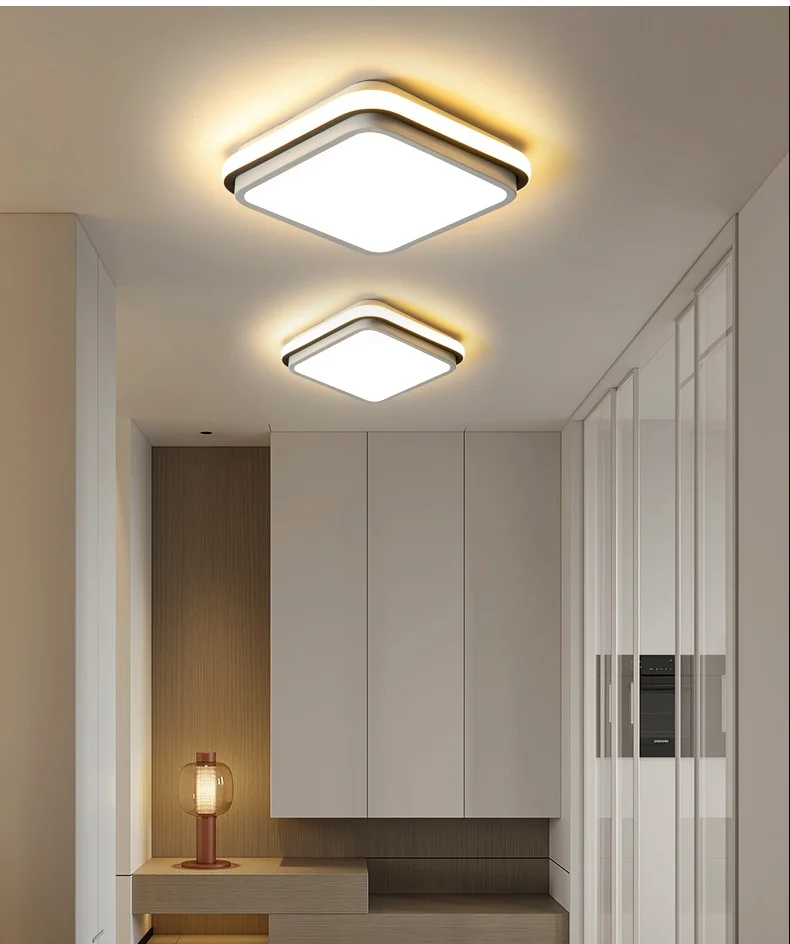 Modern LED Aisle Corridor Entryway Balcony Bedroom Light Tmall Genie Ceiling Light Simple Design with Stainless Steel Base details