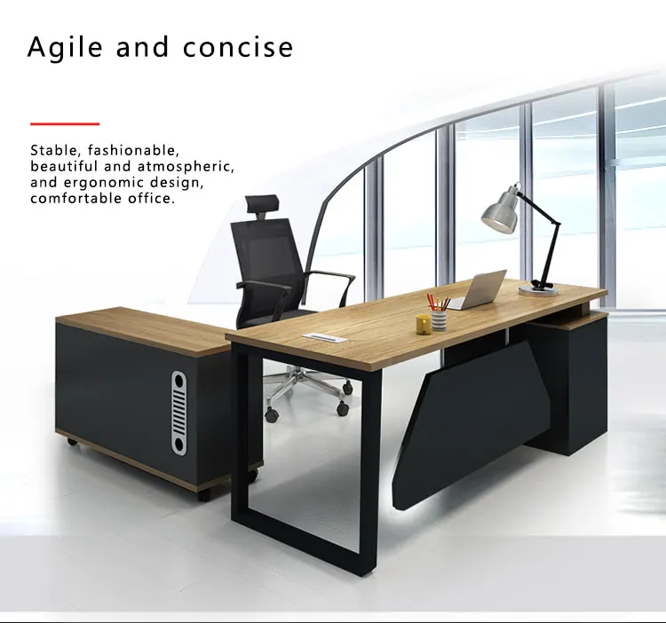 Modern Office Furniture Set Black White Customized Color Luxury