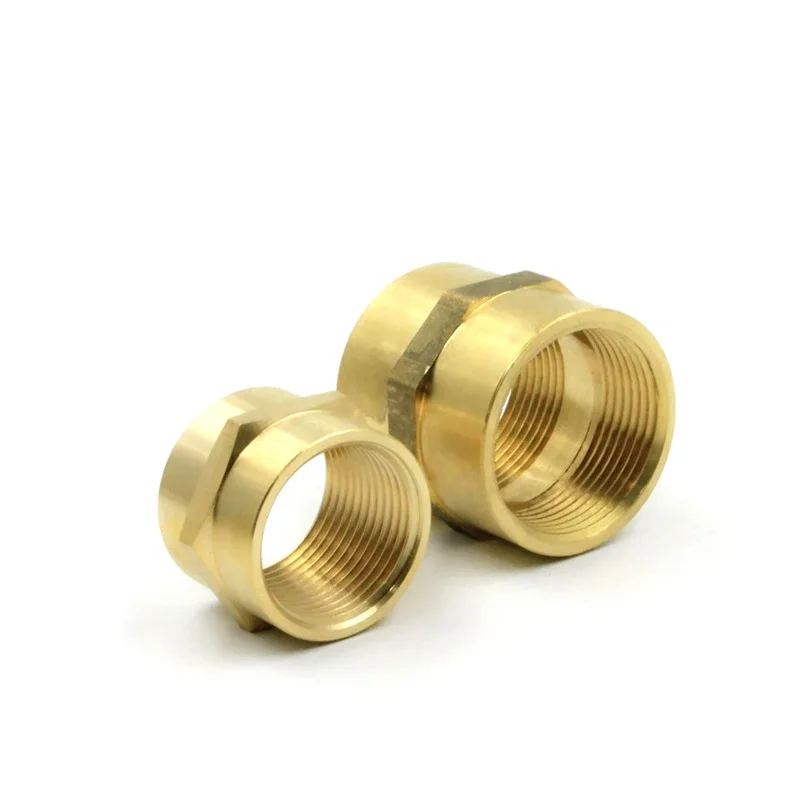Brass Coupling Hex Nipple Adaptor Socket Bushing Plumbing Pipe Fitting