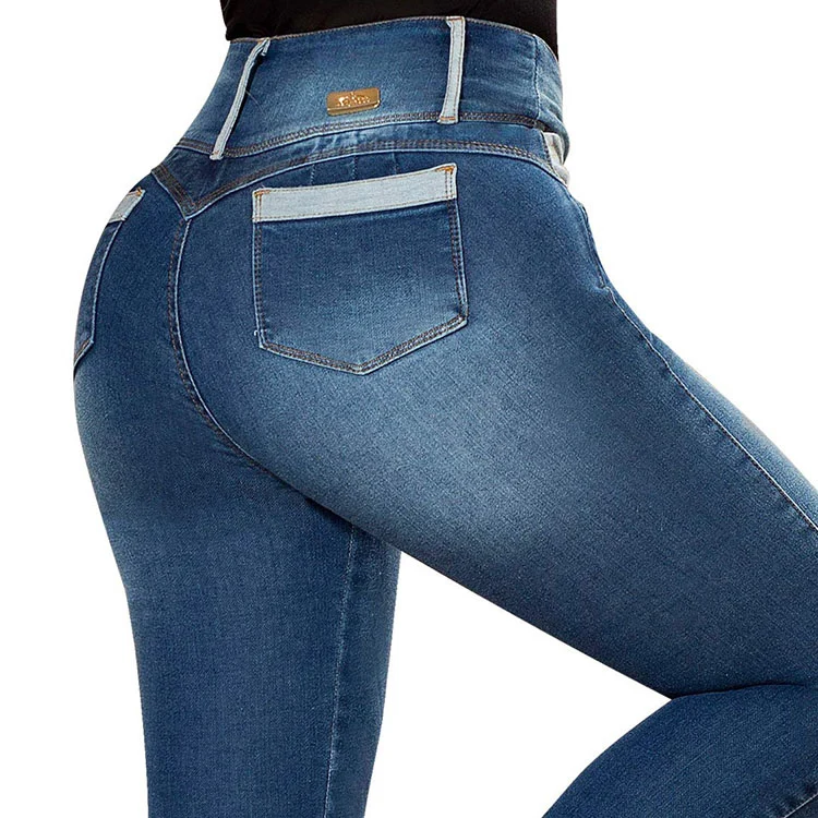Sexy Tight Elastic Columbian Ladies Latest Fashion Jeans Colombiano ...
