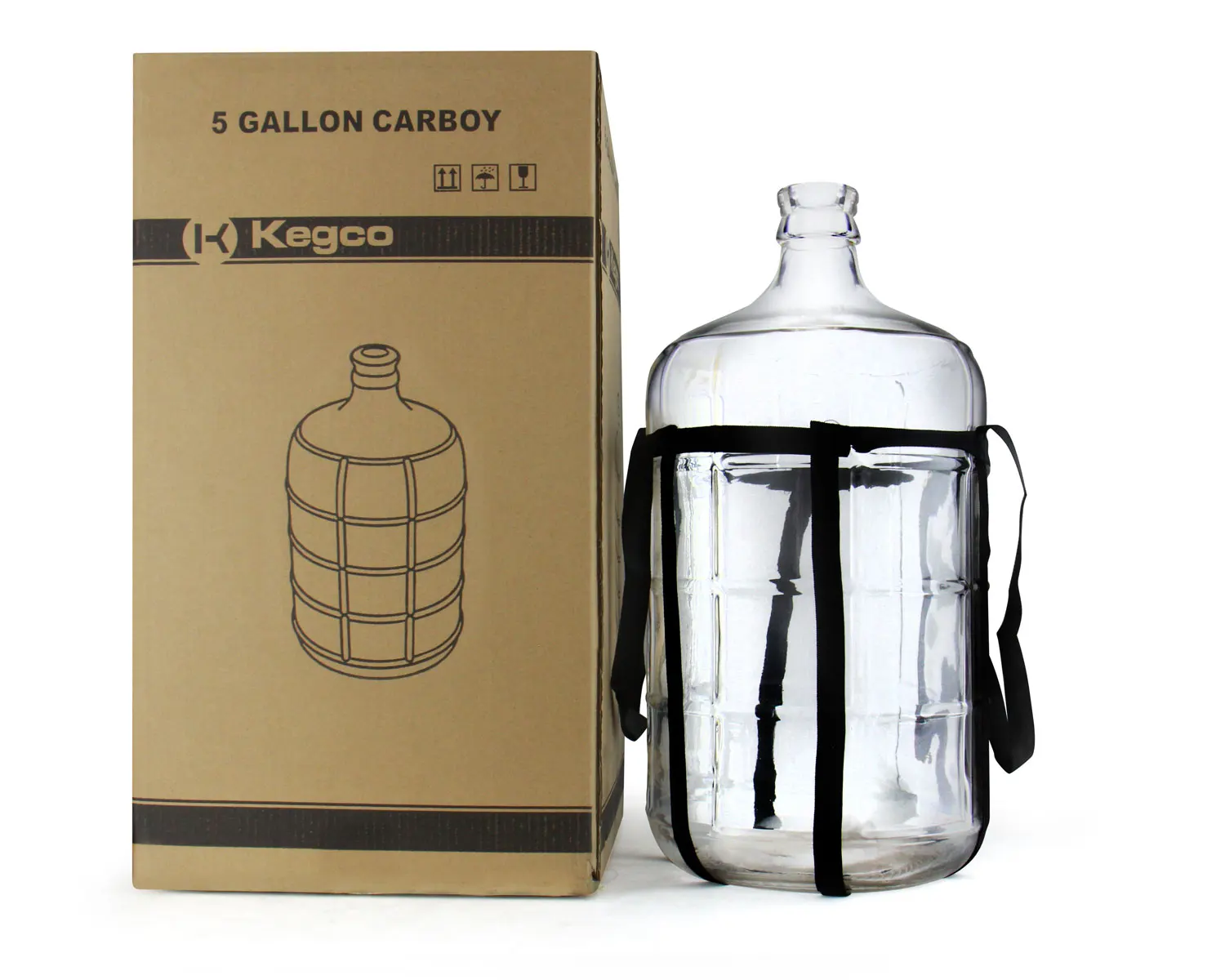 Fermentor High Quality 5 Gallon Glass Carboy With Protection For Beer