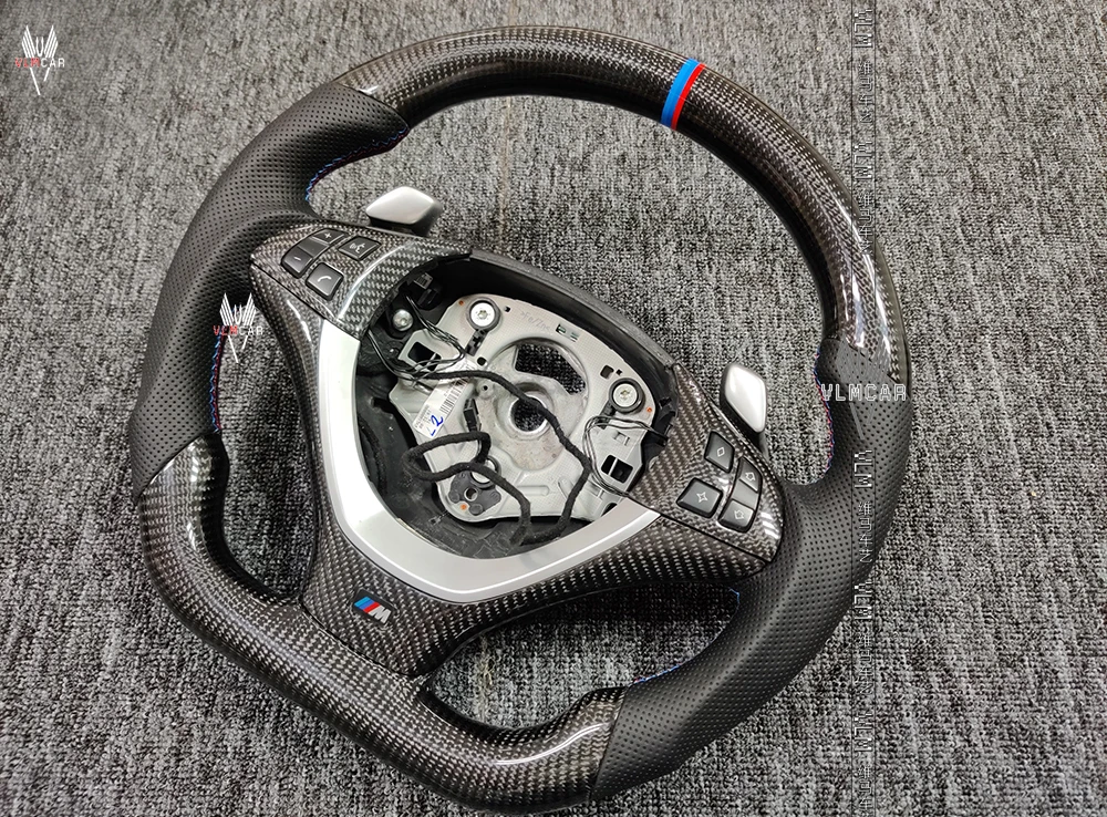 Private custom gloss carbon fiber steering wheel for bmw X5 X6 E70 E71 /Available for all car