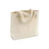 Custom zipper webbed handles 12oz totebag cotton canvas shopping bag