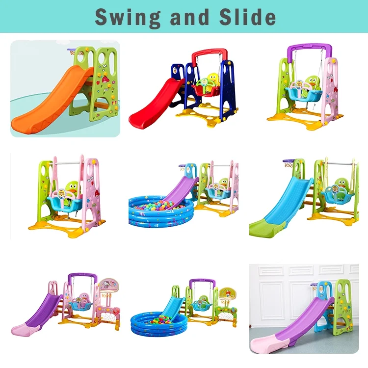 Feelkids Children Plastic Kids Outdoor Playground Swing and Slide details