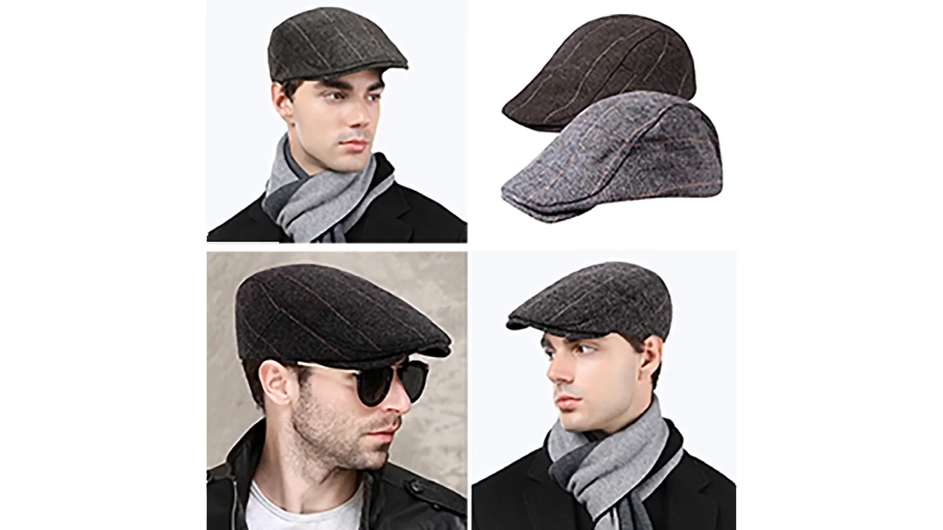 Wholesale Custom Logo Plain Men Cotton Flat Cap Newsboy Hunting Ivy ...