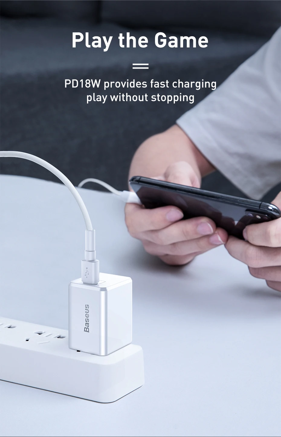 Baseus PD 18W Fast charger Traveler Series PD Type-C Interface Charging 8