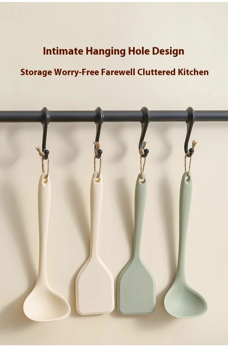 product mini non stick silicone spatula small size kitchenware cooking serving tool for baby food supplements and household soup spoon-11