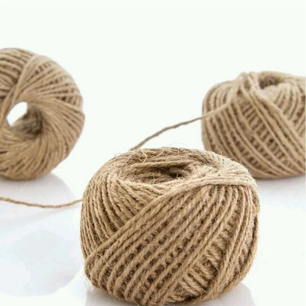 28mm Thick Natural Jute Hessian Rope Cord Braided Twisted Decking Boating Garden