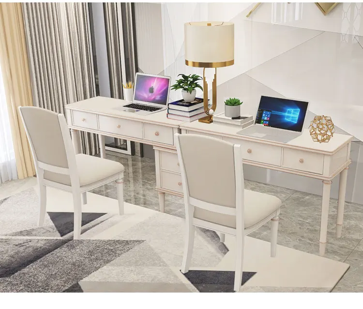 Study Room Furniture Modern Accent Table Modern Double Person Computer Desk Furniture