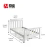 White solid pine wood single bed