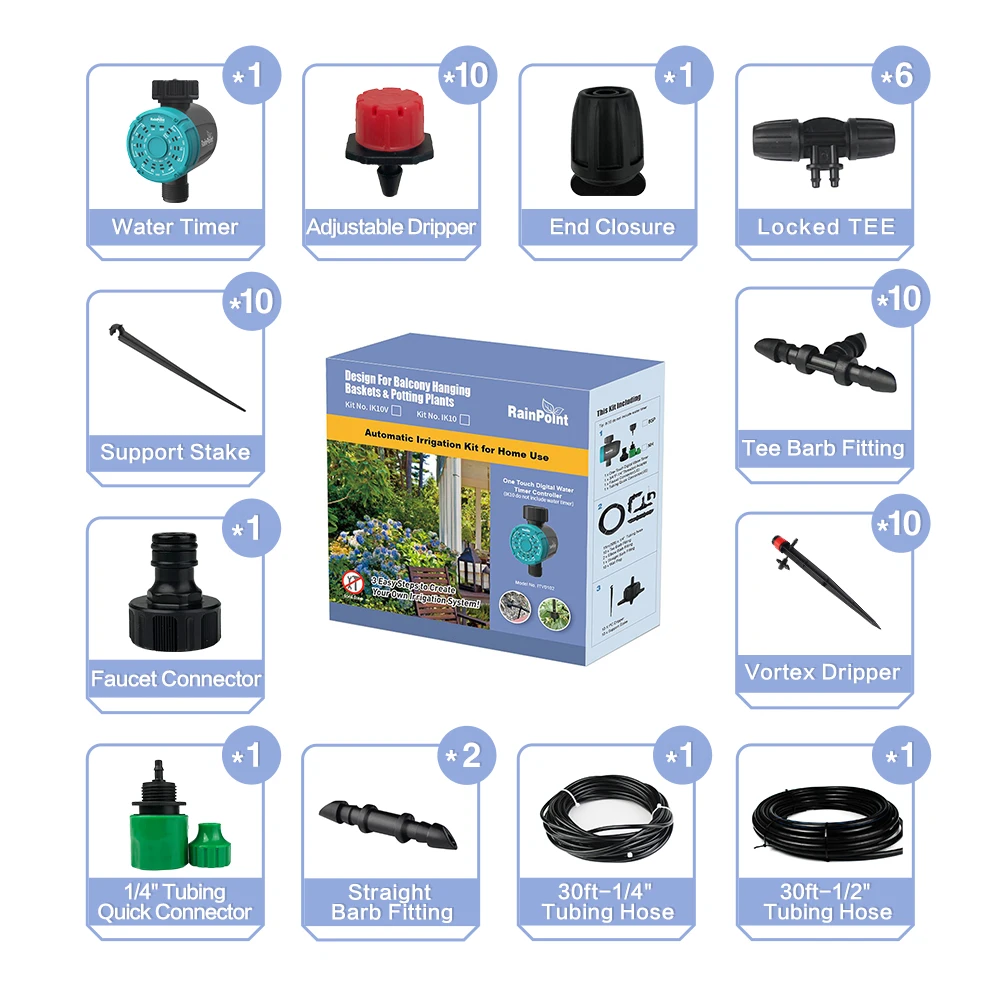 Bsp Premium Gravity Feed Drip Irrigation Kit Clean Water Timer Drip Irrigation System Buy Drip