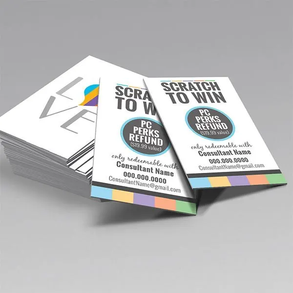 scratch business cards