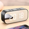 OTAO Clock Bluetooth Speaker Wireless Mini Mirror with Screen Clock Collection Broadcasting Card Small Speaker Mega Bass