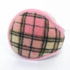 AGRADECIDO High Quality Wool Ear Warmer Fur Earmuff Plaid Winter Earmuff Warm Earmuffs