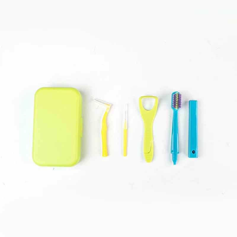 Portable Home Dental Care Kit Orthodontic Interdental Travel Foldable Brush Storage Box Manual Plastic Ortho Gum Cleaning supplier