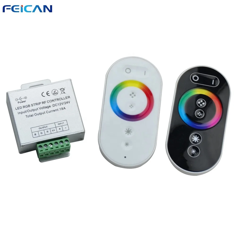 FeiCan RGB 6-Button Remote Controller RF Dimmer for LED Strip Ribbon ...