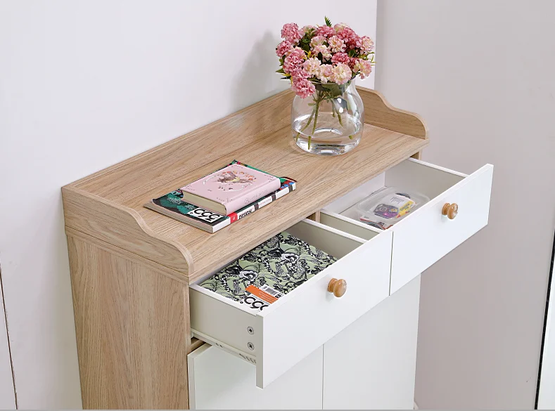 Modern luxury simple wooden shoe Rrack storage cabinet
