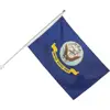 cheap printed fabric 100% polyester specific knitted single side draw your own flag hand waving flag