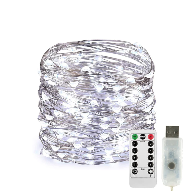 Copper Wire Warm White Led Fairy Lights Usb Led String Light Outdoor Decoration Christmas Lights