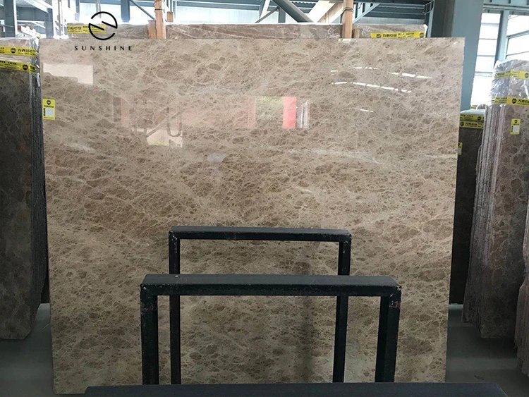 Good Price Imported Polished Light Emperador Marble Slab for Wall Tile
