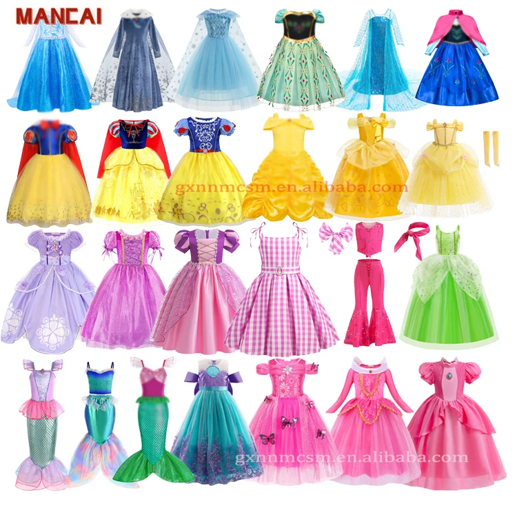 Hot Girls TV & Movie Costume Girl Elsa Anna Aurora Little Mermaid Moana Sofia Belle Rapunzel Jasmine Halloween Carnival Dress Hot Girls TV & Movie Costume Girl Elsa Anna Aurora Little Mermaid Moana Sofia Belle Rapunzel Jasmine Halloween Carnival Dress