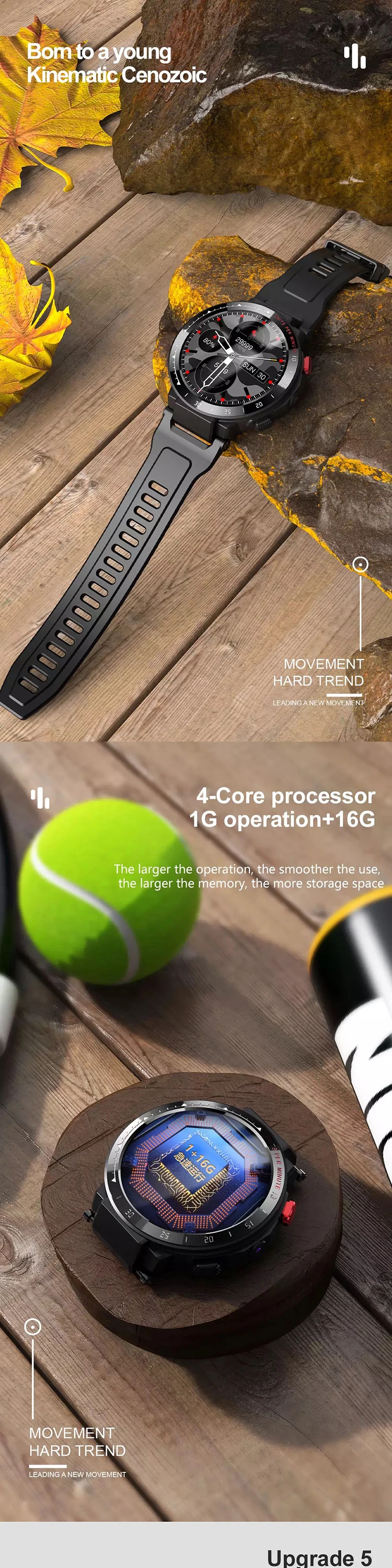 Oem/odm Z35 Smartwatch With Sim Card Slot 2+16gb 4g Calls Android Smart