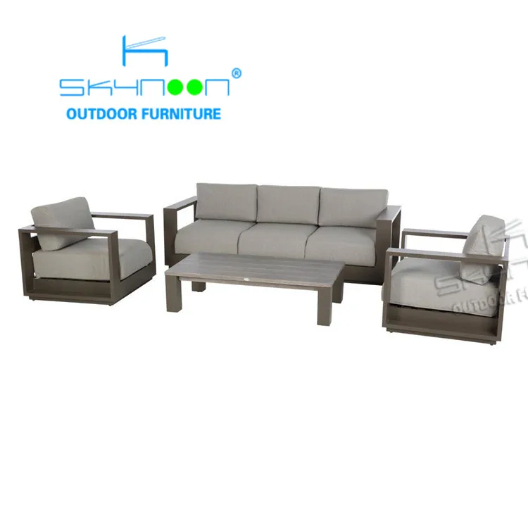 Outdoor Lounge Sofa Aluminum Garden Sofa Fast Delivery Outdoor