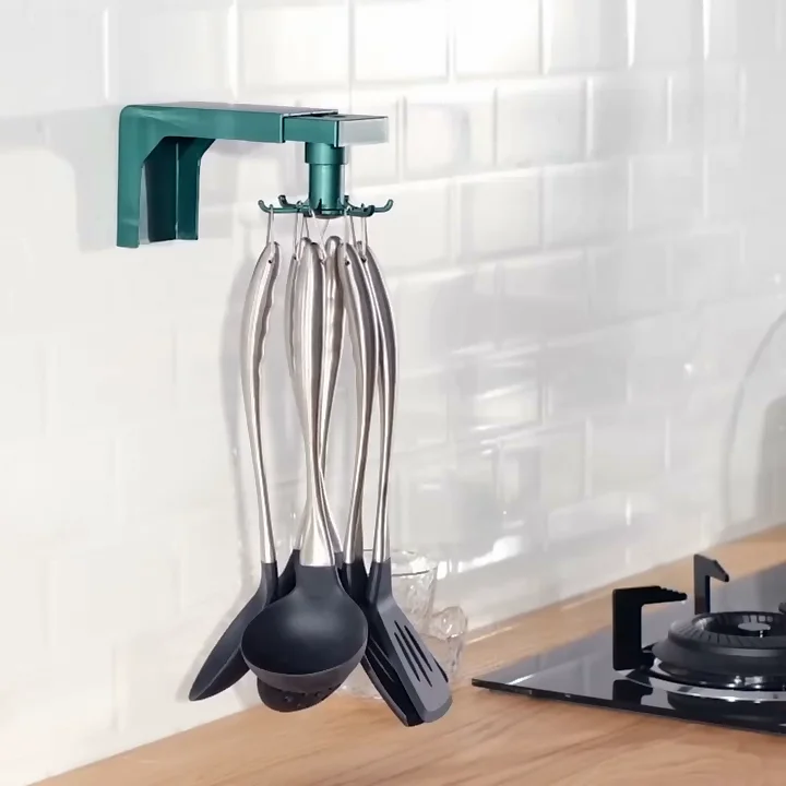 Rotating Utensil Holder,360 Degree Kitchen Rotating Utensil Rack With 6