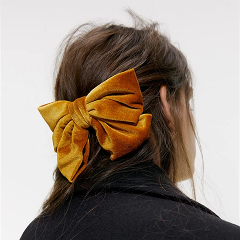Fashion Rivet Cloth Double-layer Bow Hairpin Top Clip Female Hair Supplies 889L 