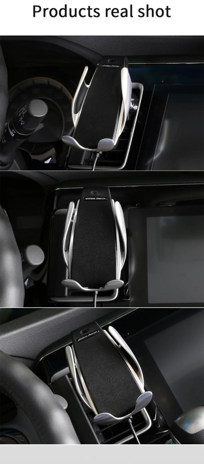 Fast Car Charger 10 Years ODM & OEM Manufactory 3C Mobile Phone Accessories Cell Phone Holder Sensor Fast Car Wireless Charger