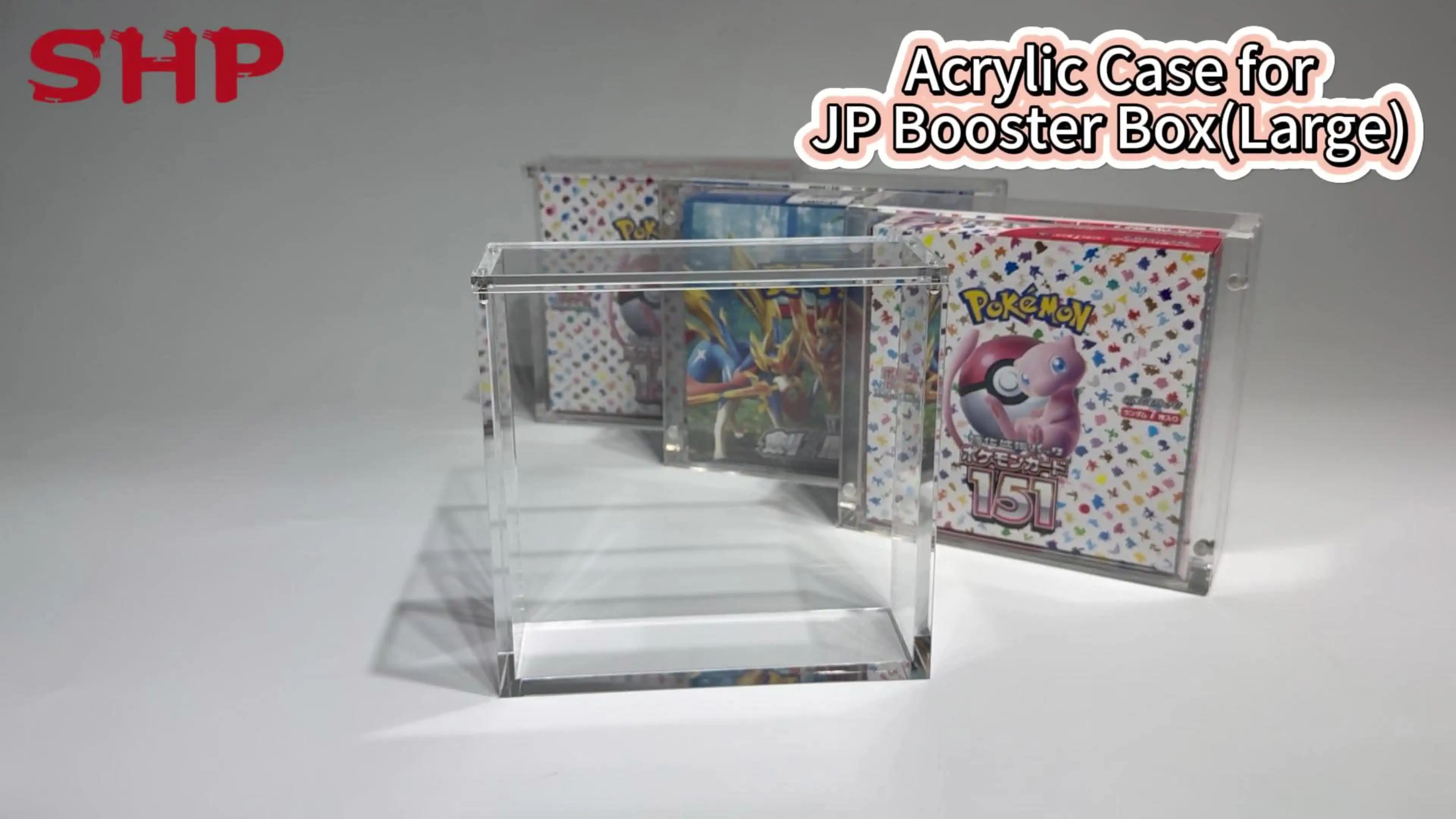 SHP Magnet Expansion Pack Pokemon 151 Japanese Booster Box Acrylic Display  Case With Round Corners Japan Booster Box Large Size