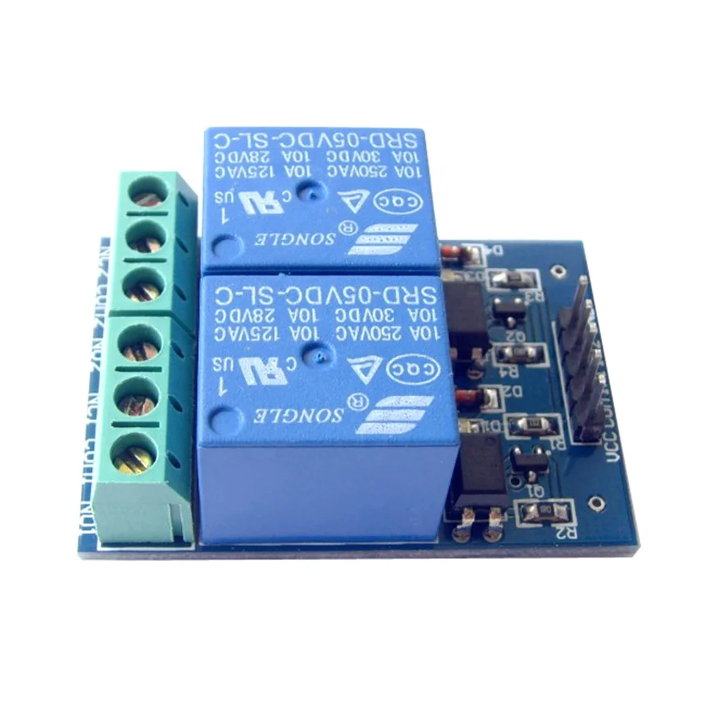 Taidacent High Current 5v Ac Relay Module With Optocouples 5v 10a Dual