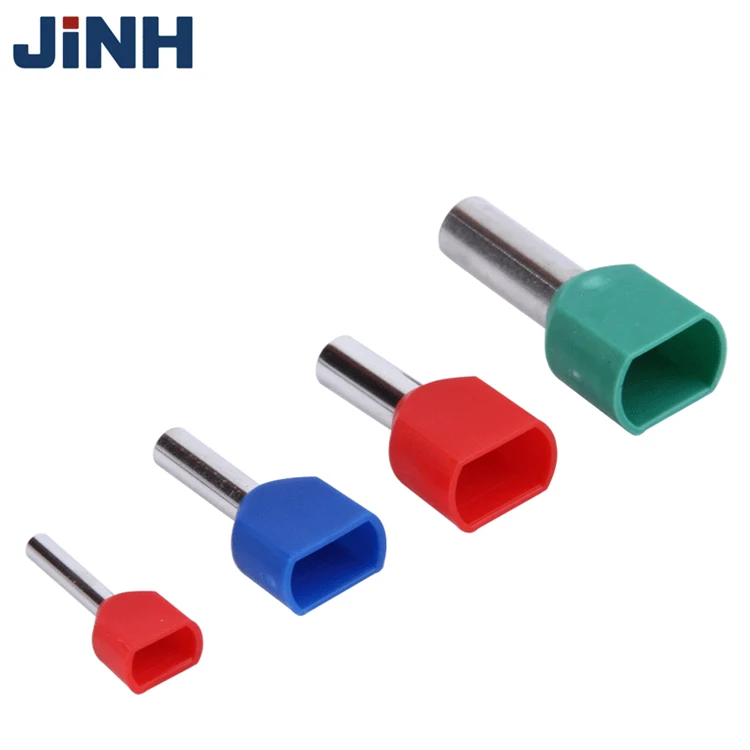 Te 2508 Type Pp Wire End Terminals Preinsulated Copper Brass Twin Cord