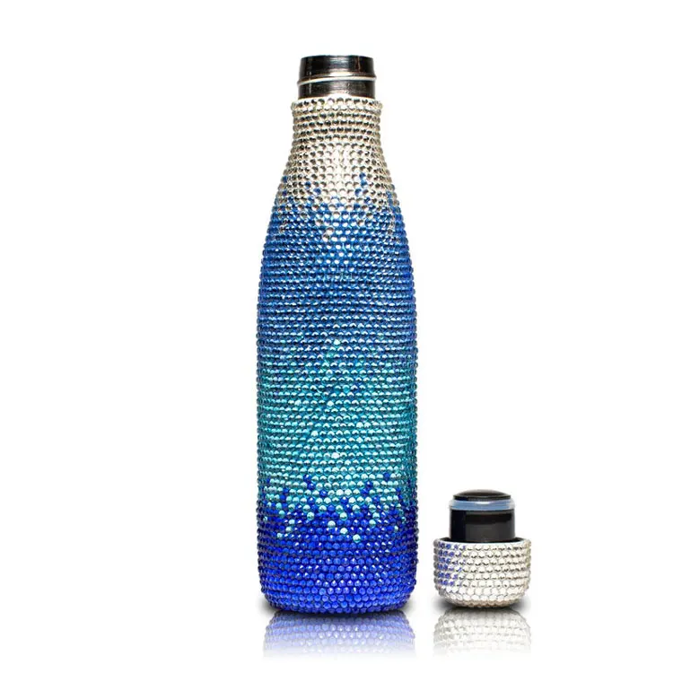 Factory Directly Selling Custom Bling Rhinestone Flask Thermal Hot