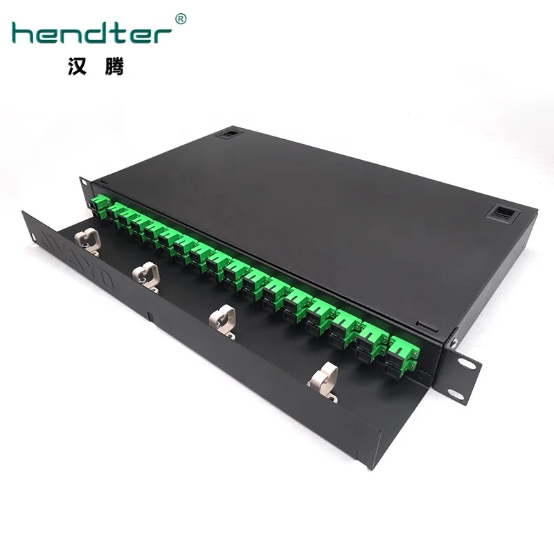 HT-2X32SC-A 12 to 96 core 1U fiber optic Rack mount type fiber optic FTTH optical fiber patch panel , terminal box and ODF.jpg