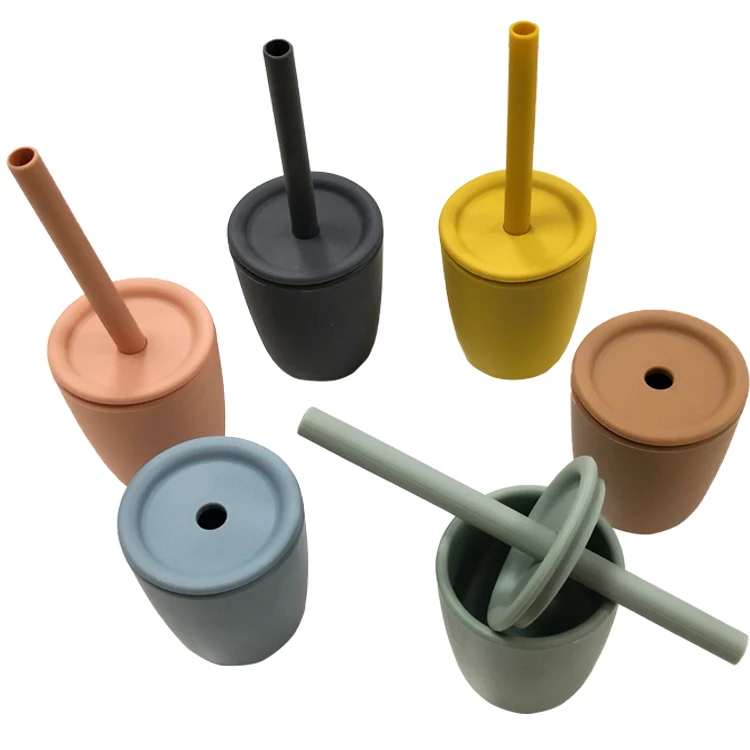 2020 New Product Custom Reusable BPA Free Silicone Baby Toddler Training Cups with Straw and round lid, Apricot,sage,ether,dark grey,clay etc
2020 New Product Custom Reusable BPA Free Silicone Baby Toddler Training Cups with Straw and round lid, Apricot,sage,ether,dark grey,clay etc