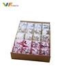wide Christmas Celebrate It Ribbon Printed Linen(Jute/burlap/hessian) Wired Ribbon