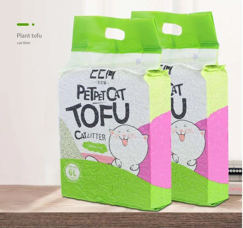 Oem Natural Tofu Cat Litter Bentonite Cat Sand Kedi Kumu Arena Para