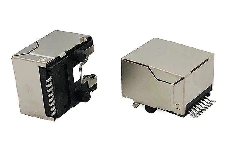 模块化插孔rj45连接器单端口5321 Smt 8p8c护环90度角注册插孔cat5e Cat6 Cat6a Cat7 Cat8 - Buy ...