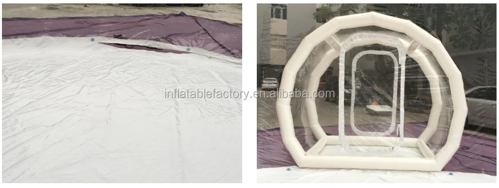 Clear inflatable bubble tent with tunnel ,inflatable tents for trade shows,inflatable garden tent