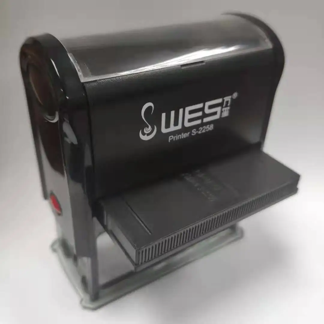 Wes Custom Carimbo Office&school Rubber Stamp Self Inking Stamps Holder