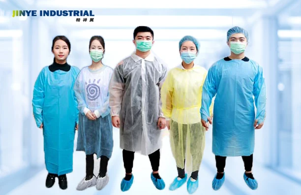 Plastic Waterproof Long sleeved Disposable CPE Gown With thumb loop - KingCare | KingCare.net