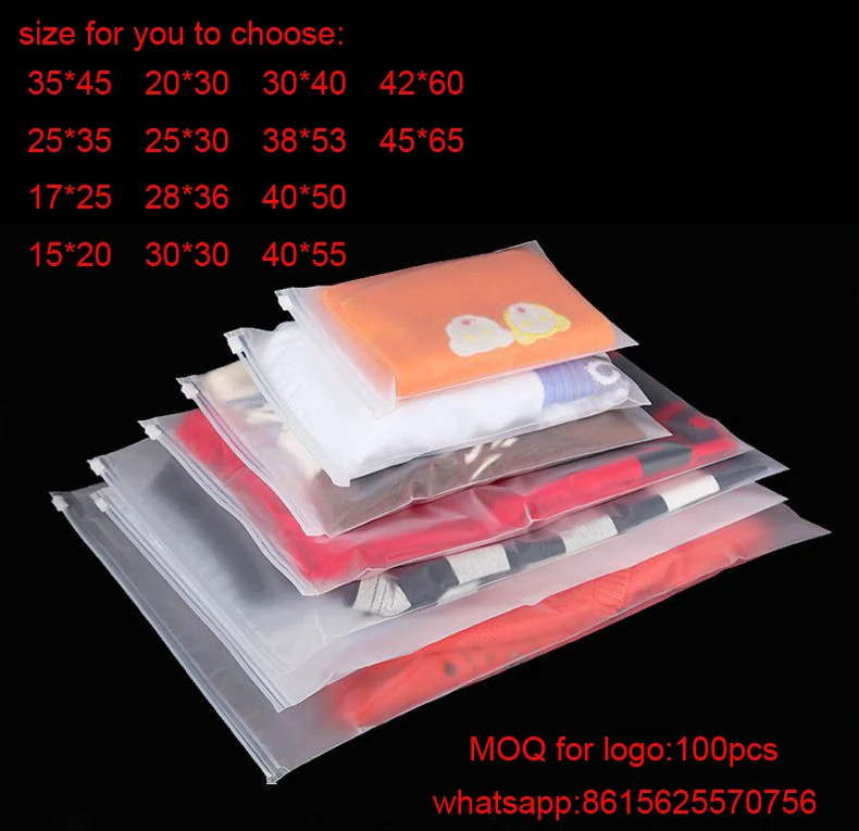Custom Transparent Pvc Slider Zip Lock Bags Frosted Eva Zipper