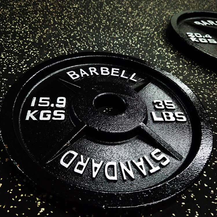 Classic Olympi Barbell Weight Plates Lacquer Cast Iron Barbell Plates
