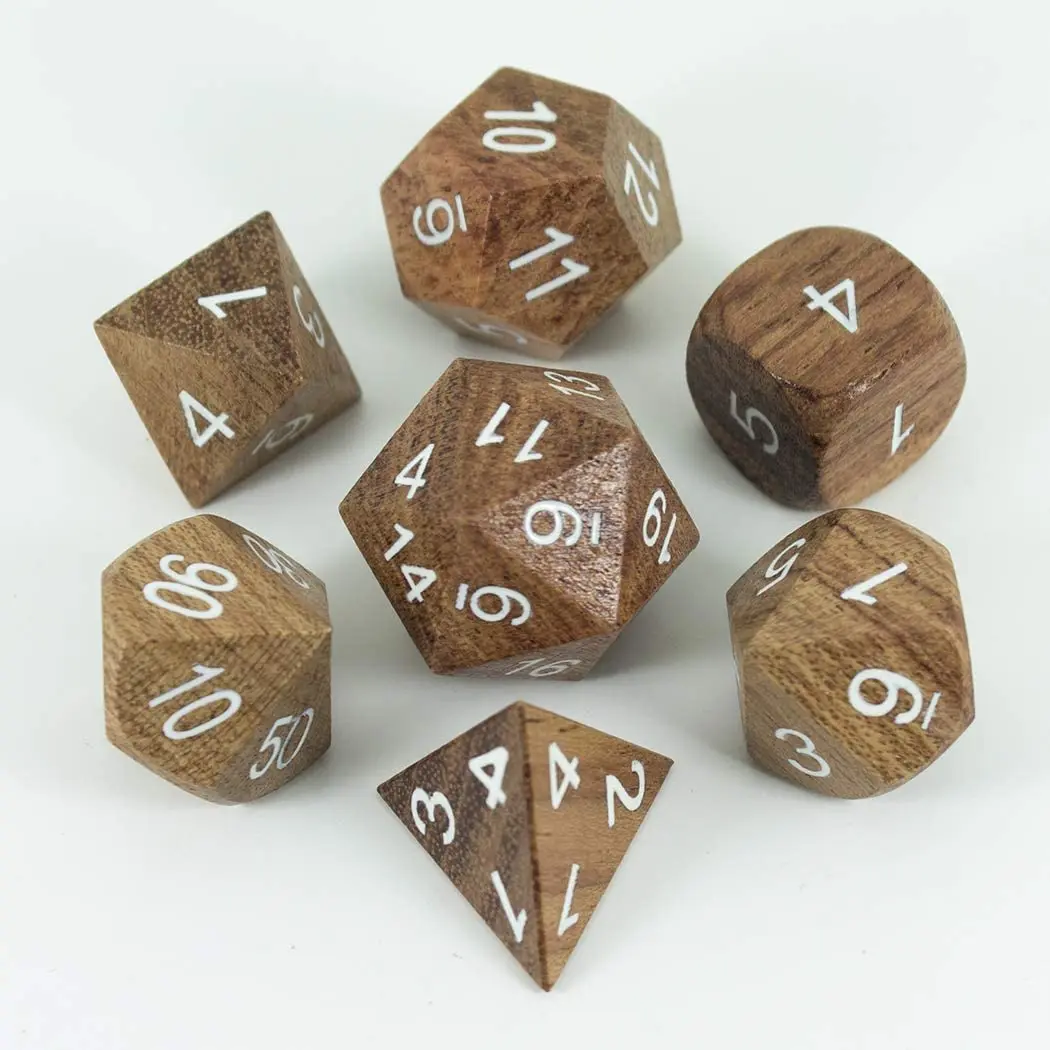 Dnd Wooden Dice Set 4 6 8 10 12 15 Sided Dice Buy Custom 10 Sided